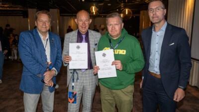 Liitto palkitsi Holopaisen ja Kunnaksen